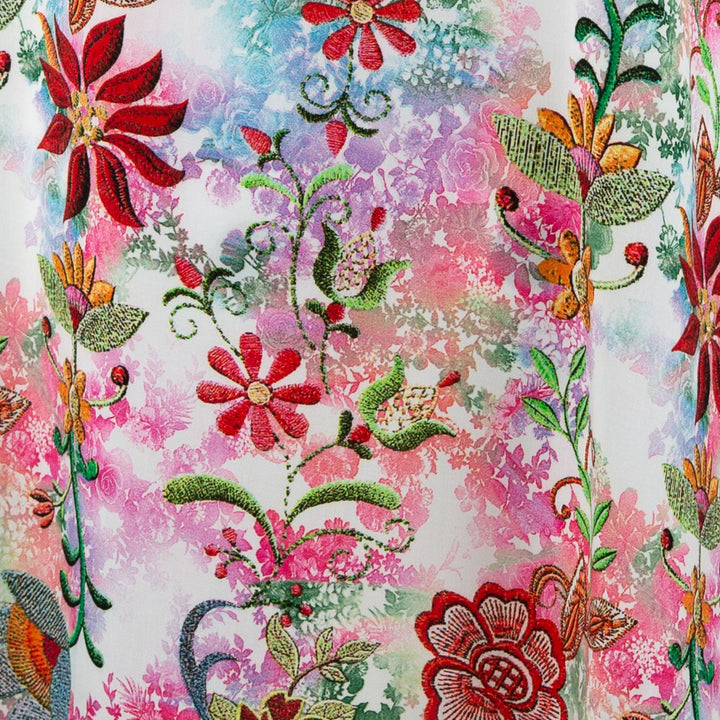 The Swirl Shift Dress - Cerise Fusion
