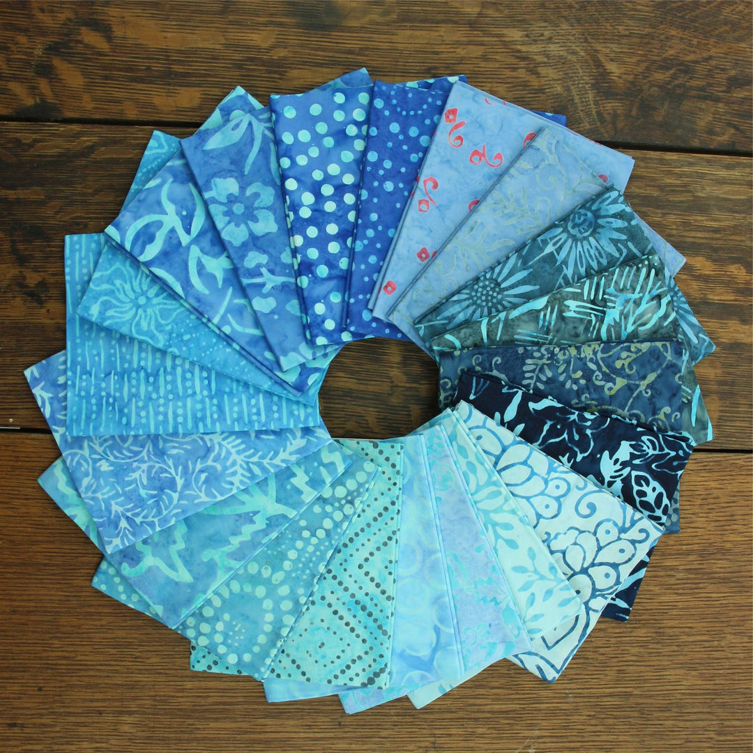 Fat Quarter - 20 Pieces of 19" x 20" Cotton Batik