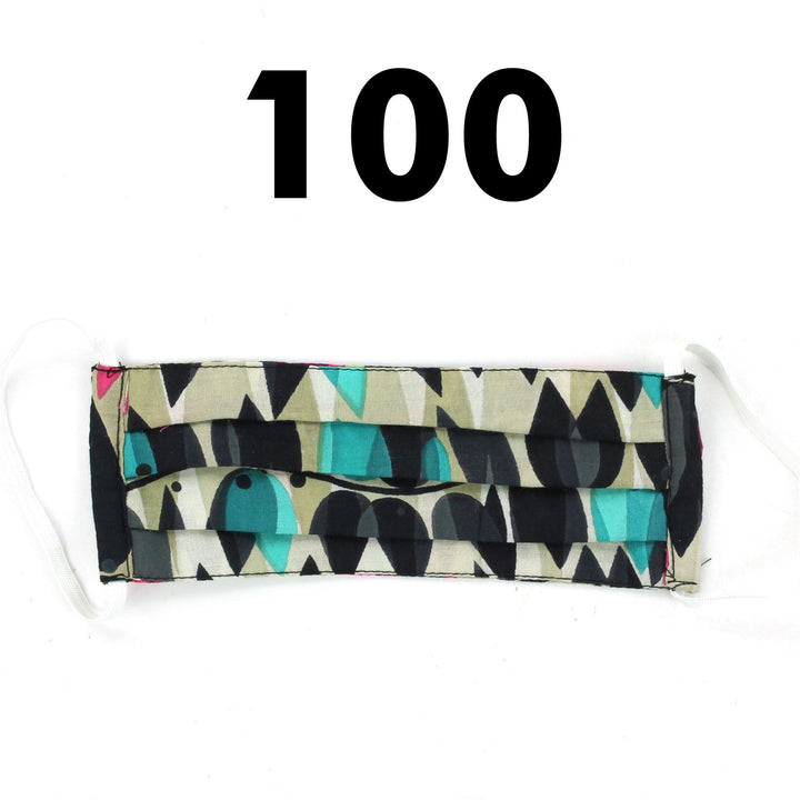 100% Cotton Handmade Pleated Face-Mask
