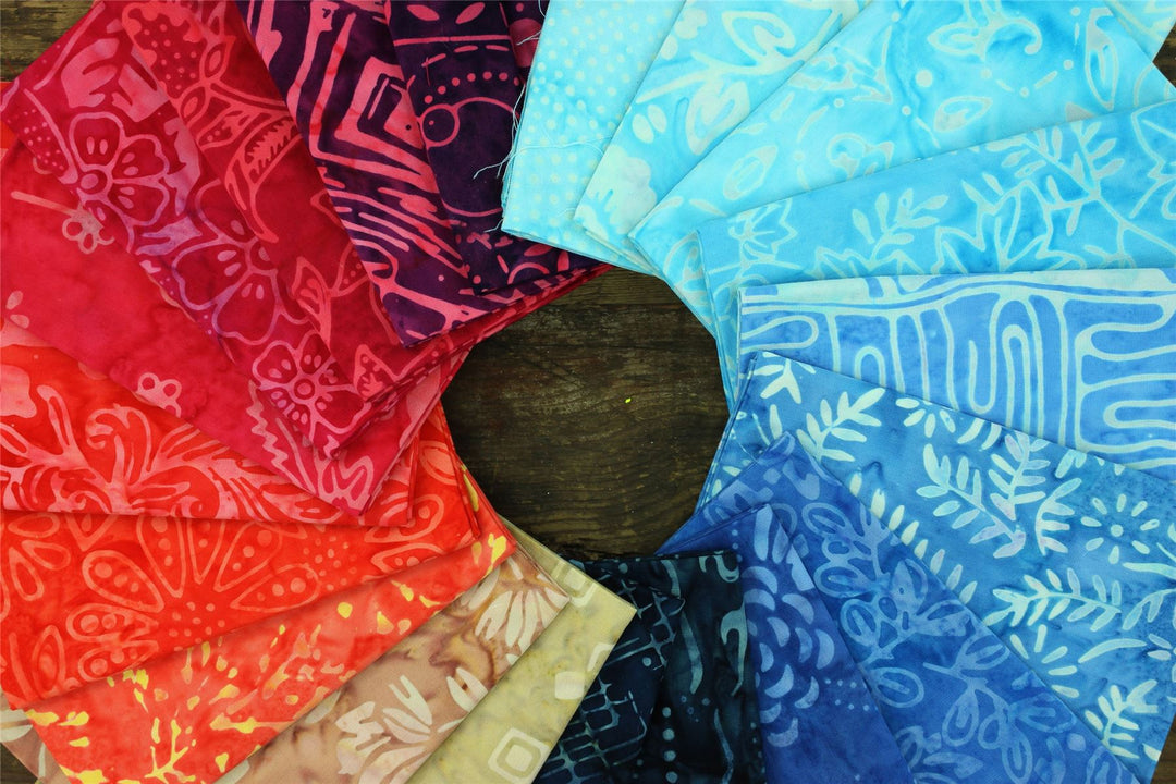 Fat Quarter - 20 Pieces of 19" x 20" Cotton Batik