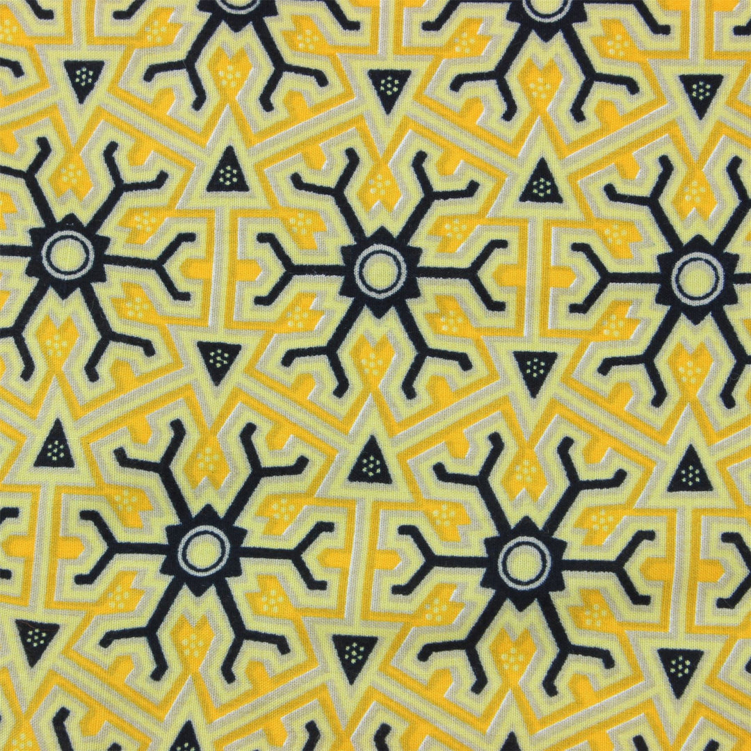 Tailored Fit Long Sleeve Shirt - Yellow Aztec