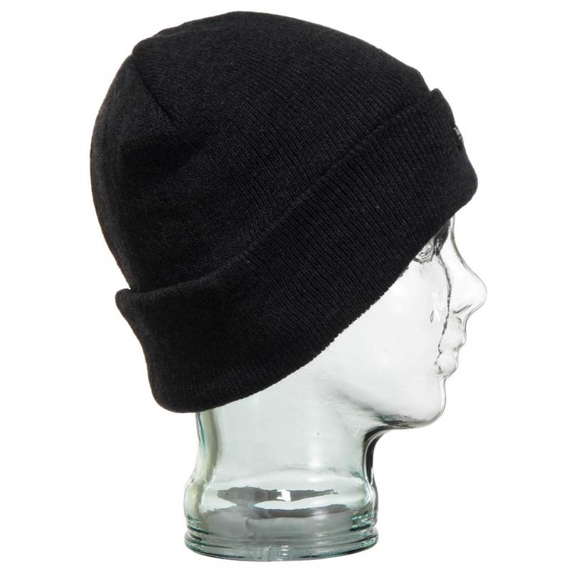 Fine Knit Beanie Hat - Charcoal Grey