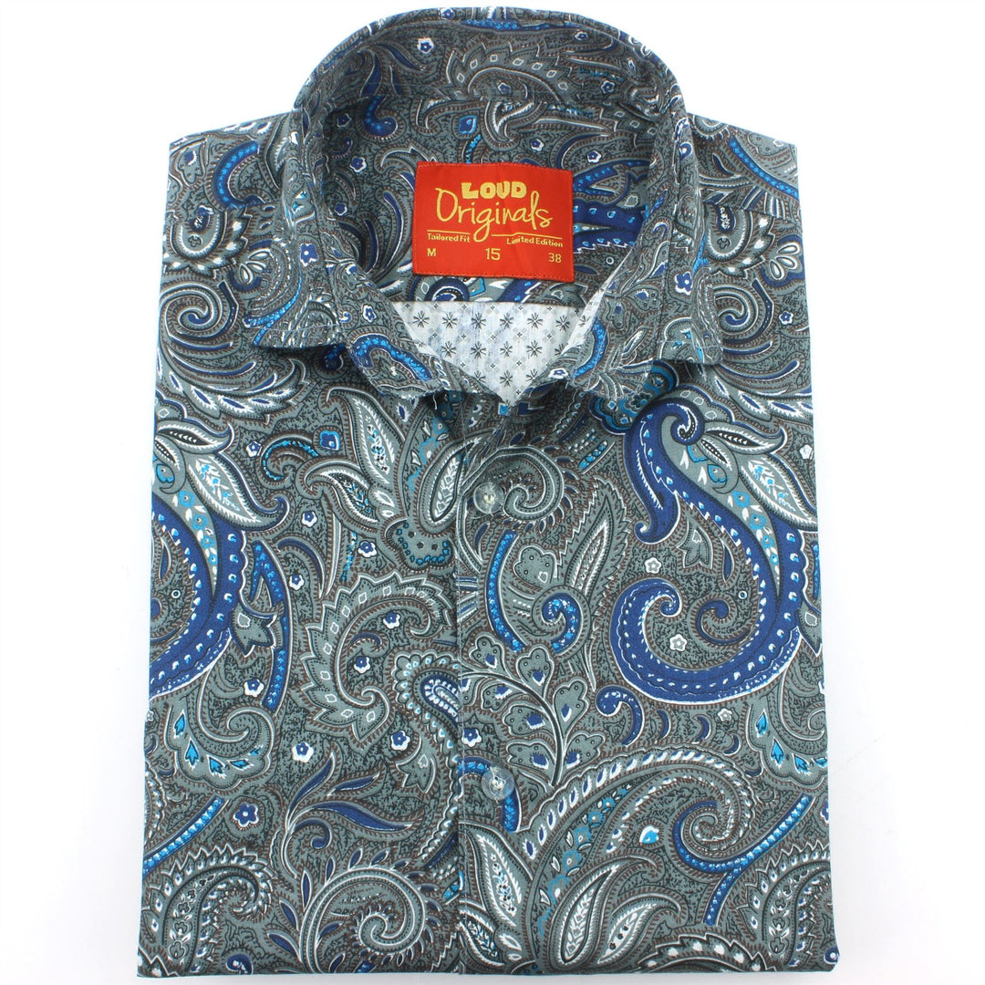 Tailored Fit Short Sleeve Shirt - Floral Paisley