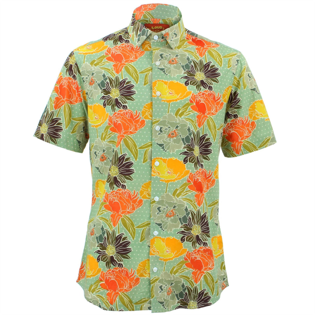 Tailored Fit Short Sleeve Shirt - Polka Floral