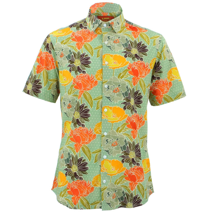 Tailored Fit Short Sleeve Shirt - Polka Floral