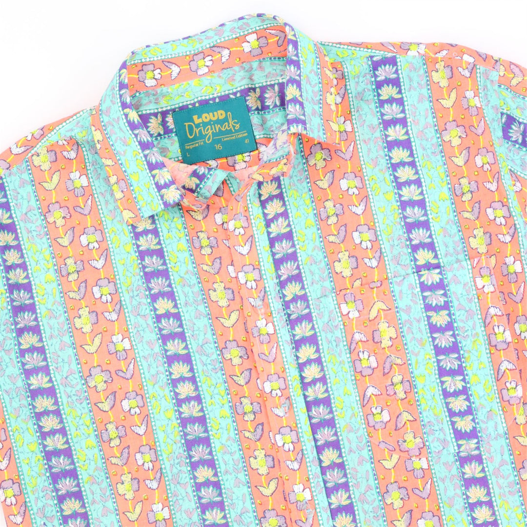 Regular Fit Short Sleeve Shirt - Folk Stripe