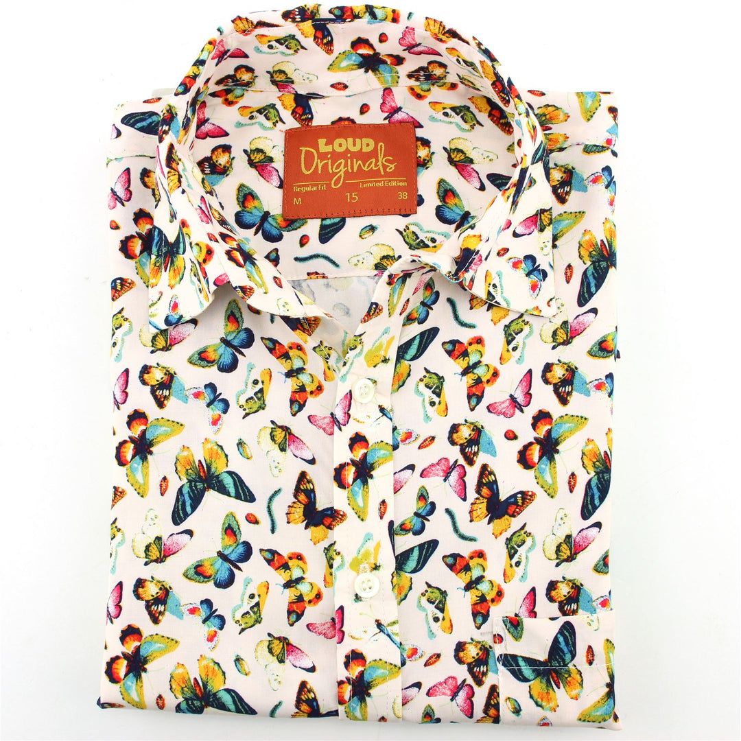 Regular Fit Short Sleeve Shirt - Butterflies