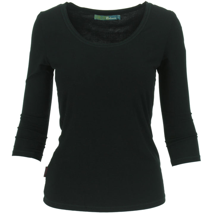 3/4 Sleeve T-Shirt - Black