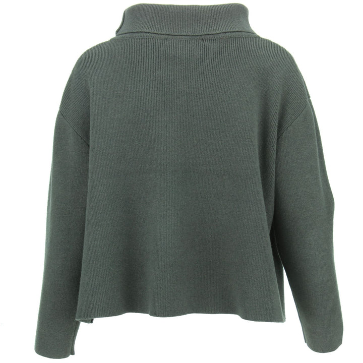 Roll Neck Knit Jumper - Brown