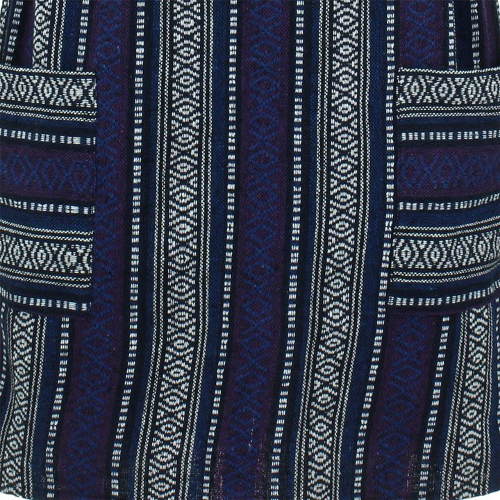 Thai Woven Dungaree Dress - Purple