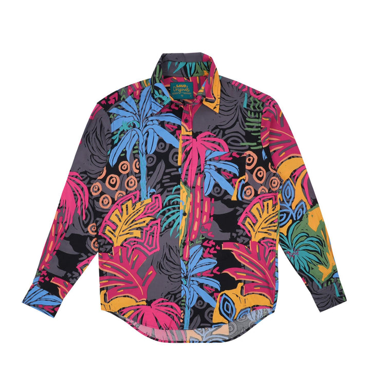 Regular Fit Long Sleeve Shirt - Infrared Jungle