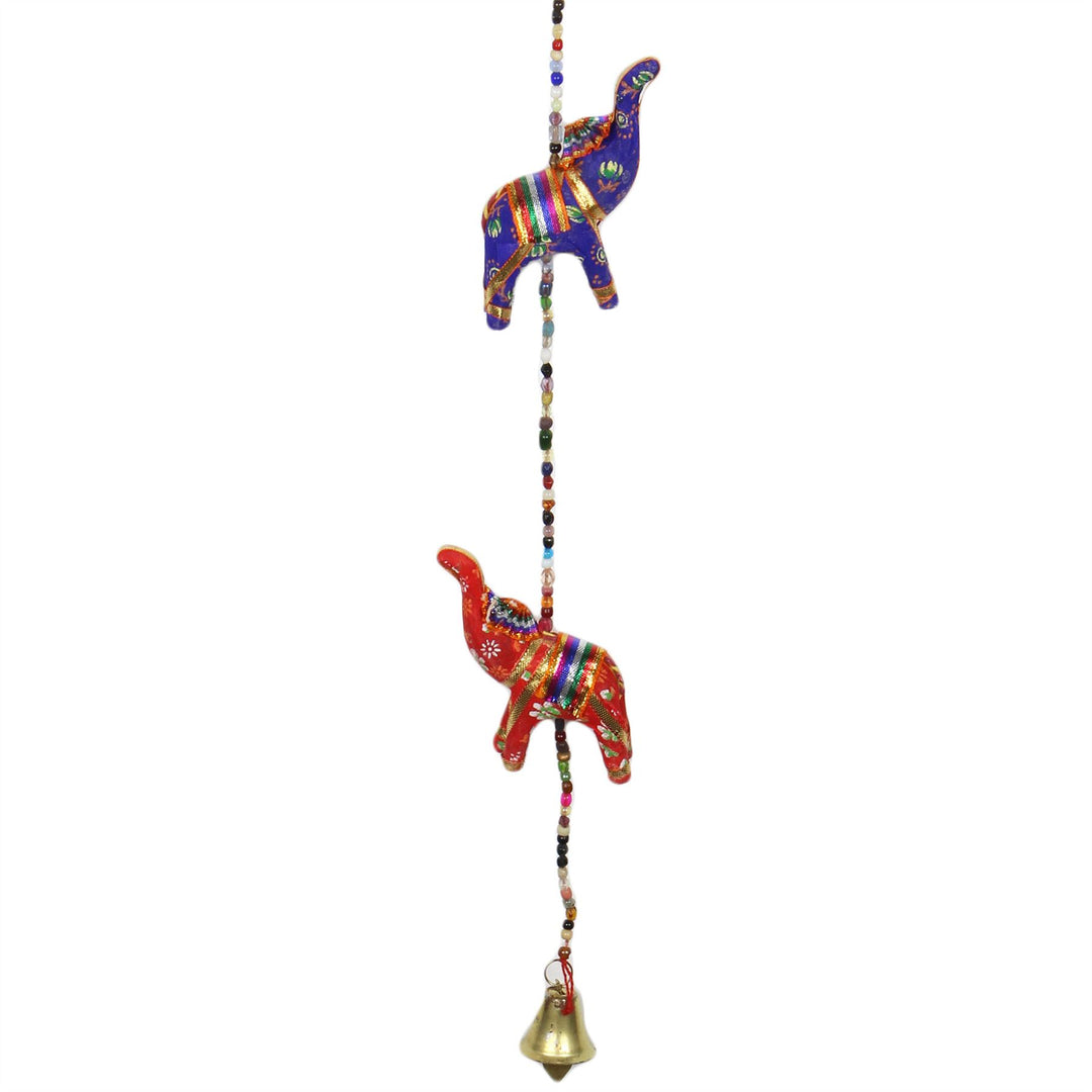 Handmade Rajasthani Strings Hanging Decorations - Cloth Elephants