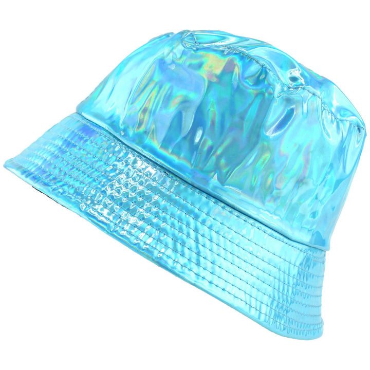 Holographic Bucket Hat - Shiny Turquoise