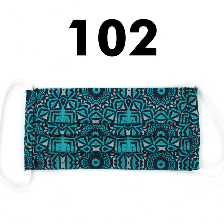 100% Cotton Handmade Pleated Face-Mask