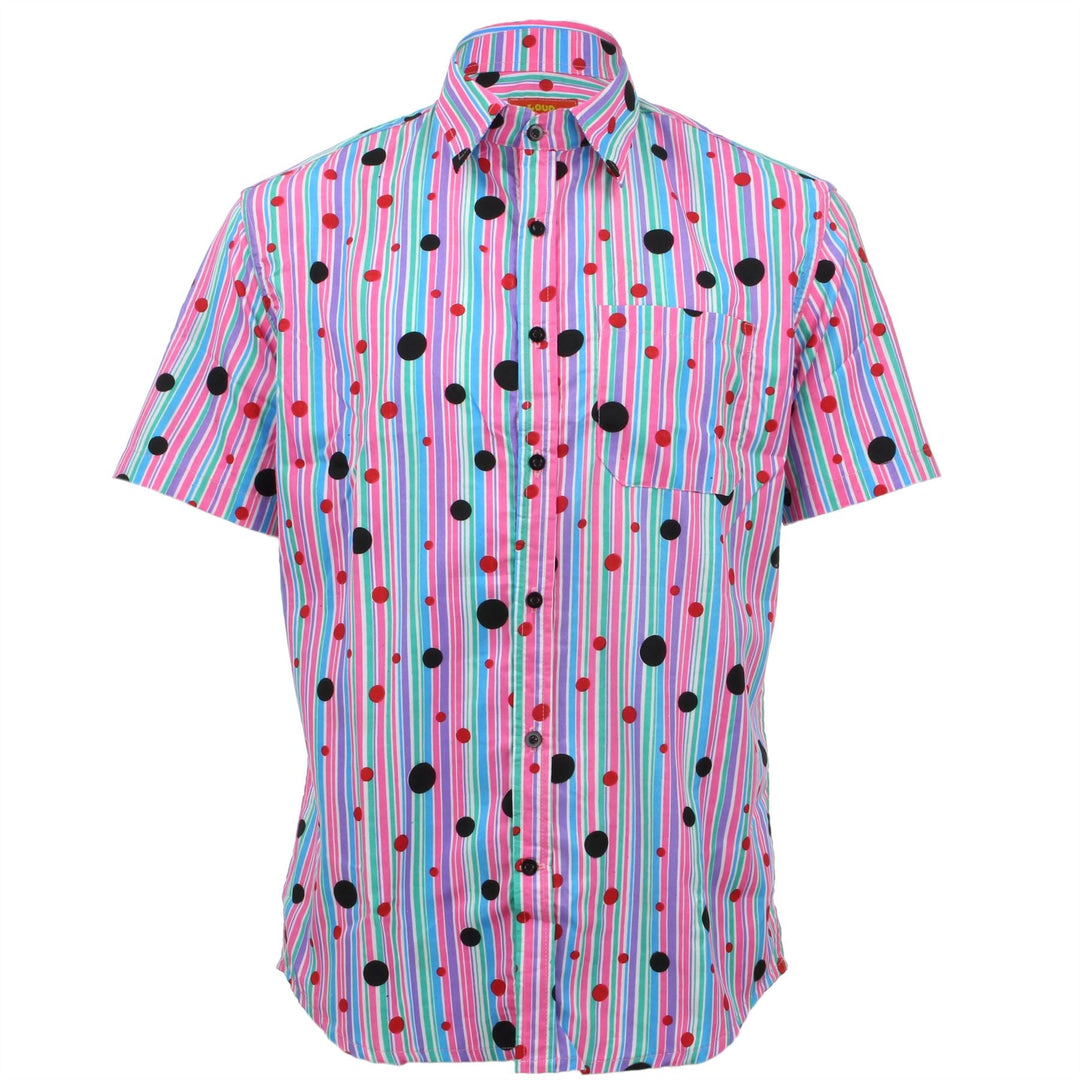 Tailored Fit Short Sleeve Shirt - Stripes & Spots