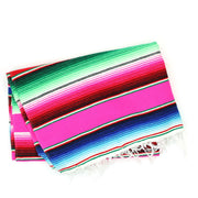 Handwoven Mexican Serape Small 192cm x 88cm - Fuschia