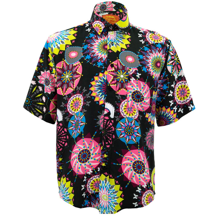 Regular Fit Short Sleeve Shirt - Carnival Suzani - Black