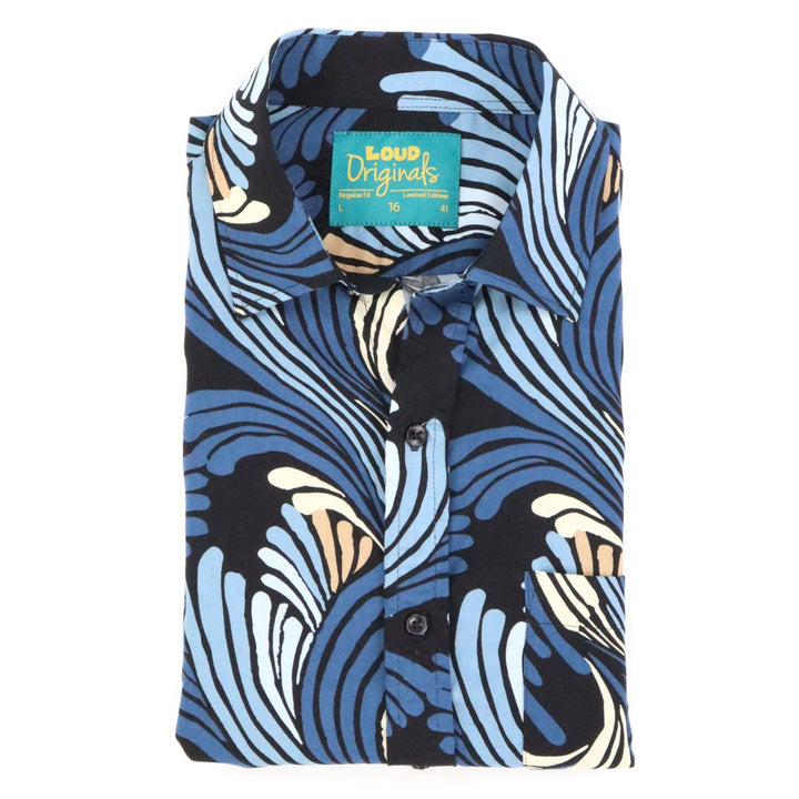 Regular Fit Short Sleeve Shirt - Midnight Wave