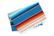 Handwoven Mexican Serape Large 200cm x 147cm - Teal