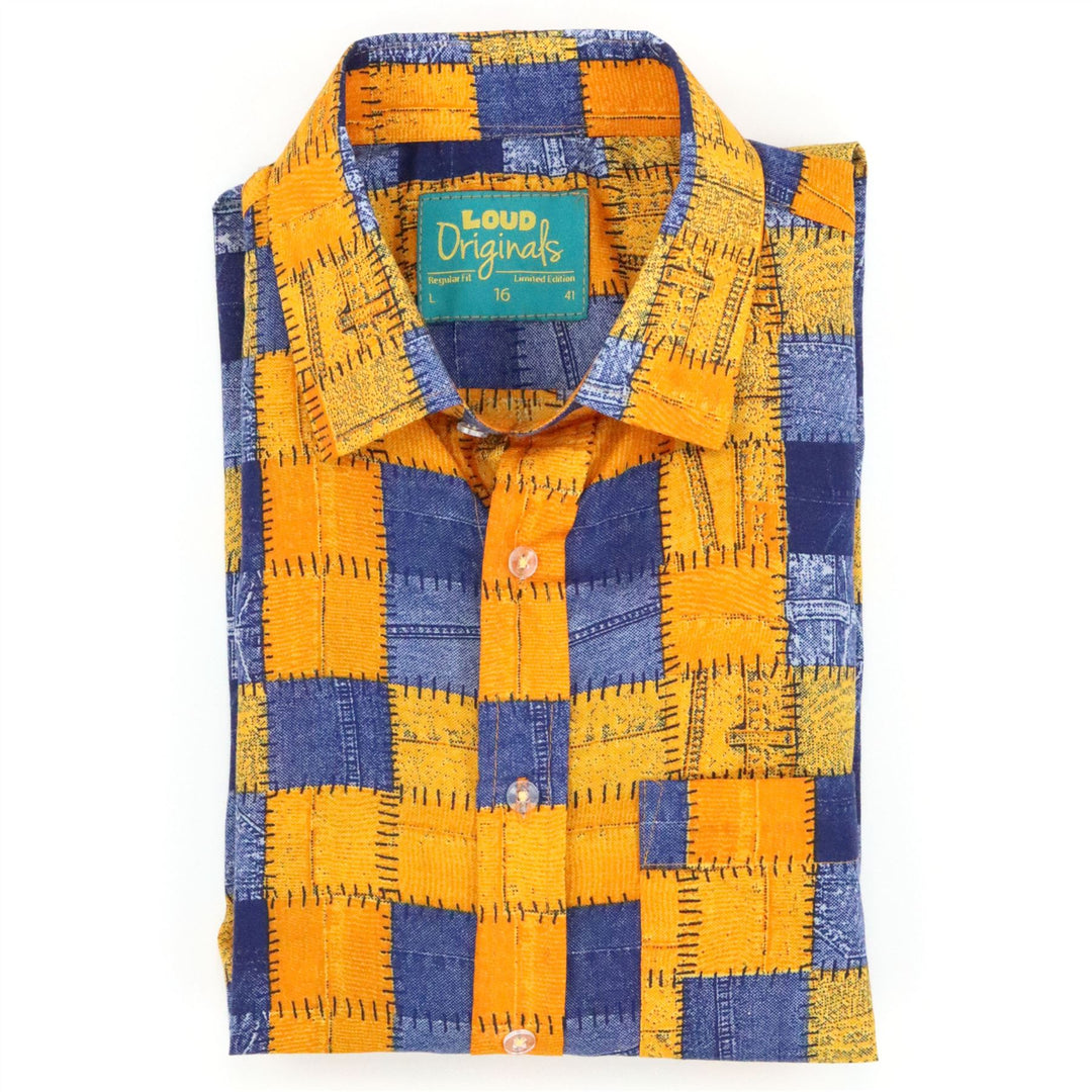 Regular Fit Short Sleeve Shirt - Orange Stitch