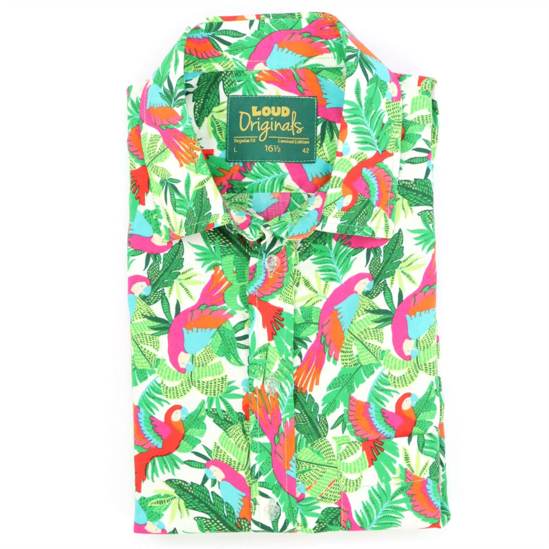 Regular Fit Short Sleeve Shirt - Parrot Palm