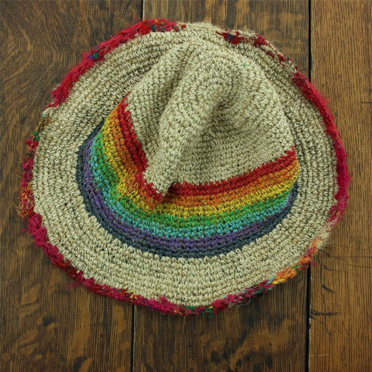 Hemp & Cotton Sun Hat - Rainbow Stripe