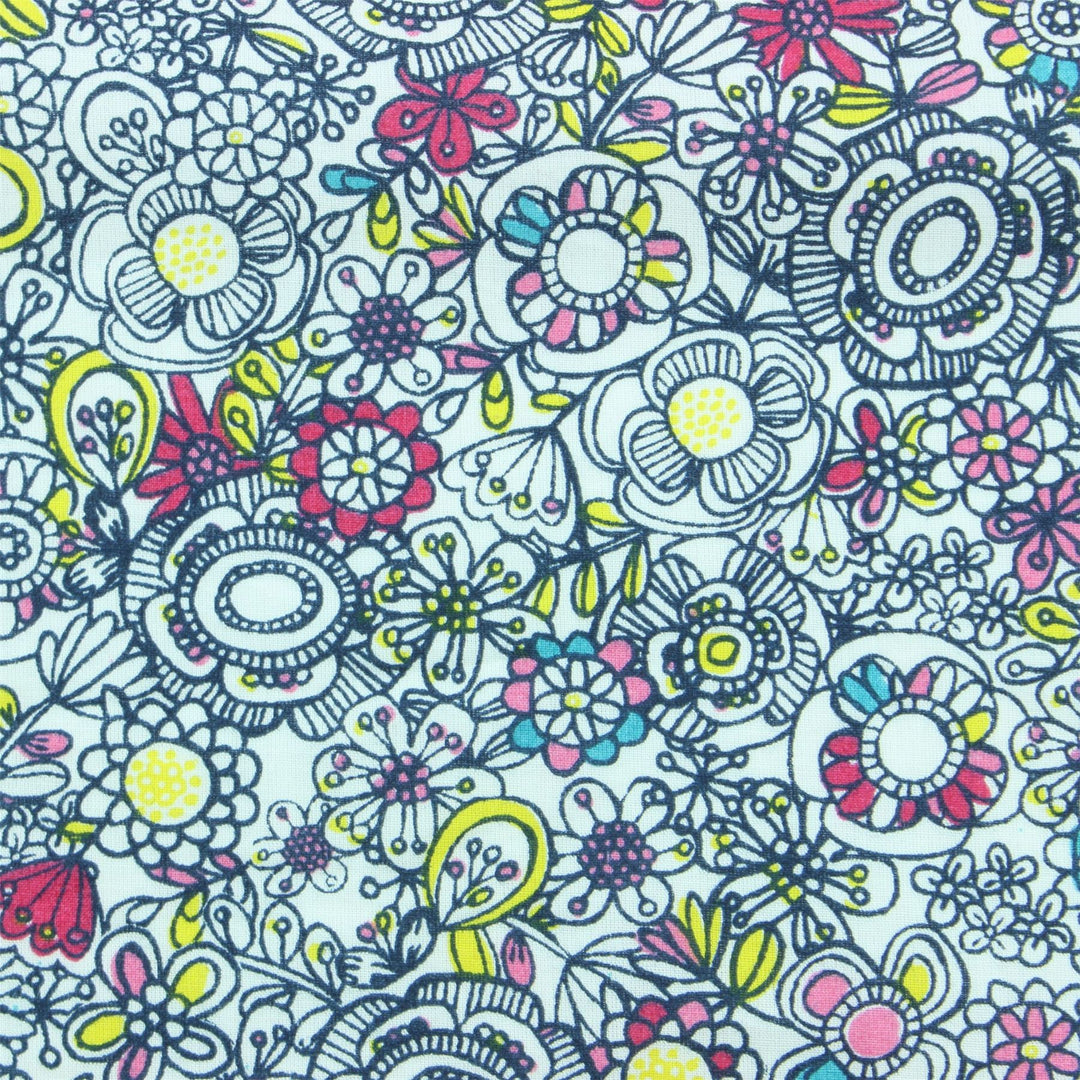 Tailored Fit Long Sleeve Shirt - Floral Sketch