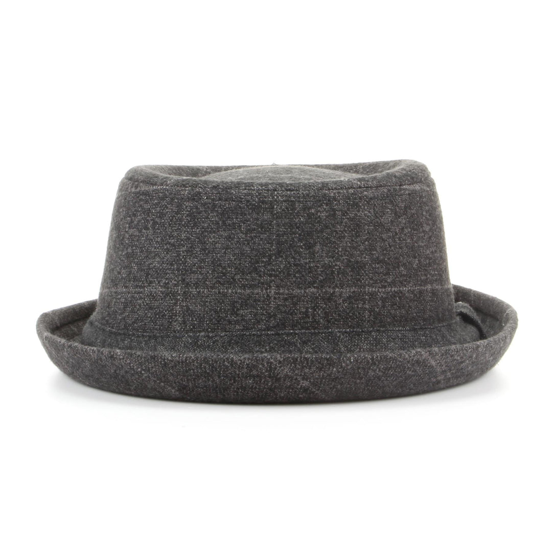 Tweed Pork Pie Hat - Grey