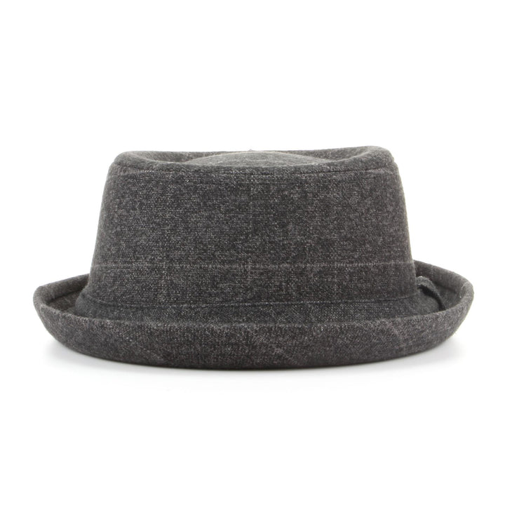 Tweed Pork Pie Hat - Grey