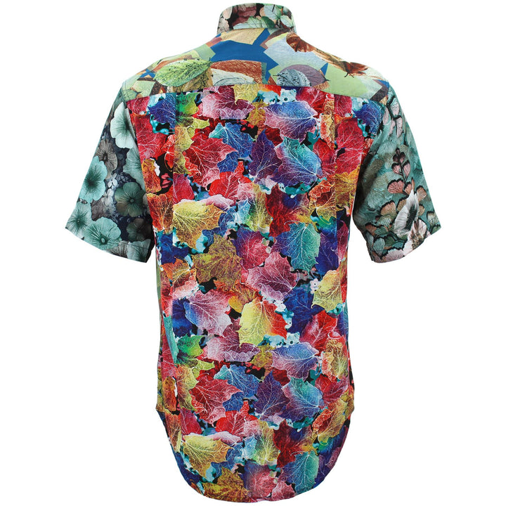 Regular Fit Short Sleeve Shirt - Random Mixed Panel - Floral