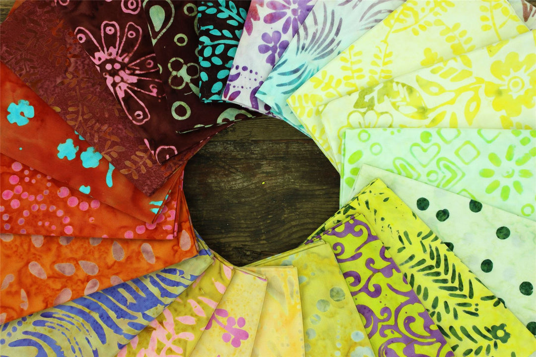 Fat Quarter - 20 Pieces of 19" x 20" Cotton Batik