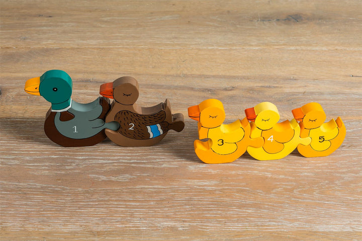 Handmade Wooden Jigsaw Puzzle - Number Ducks