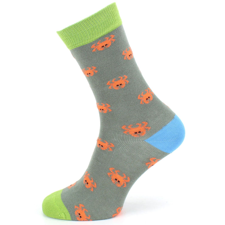 Bamboo Socks - Crabs - Grey