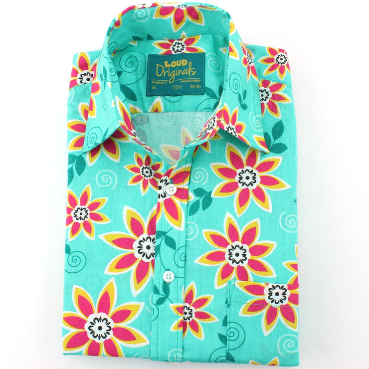 Regular Fit Short Sleeve Shirt - Summer Flowers