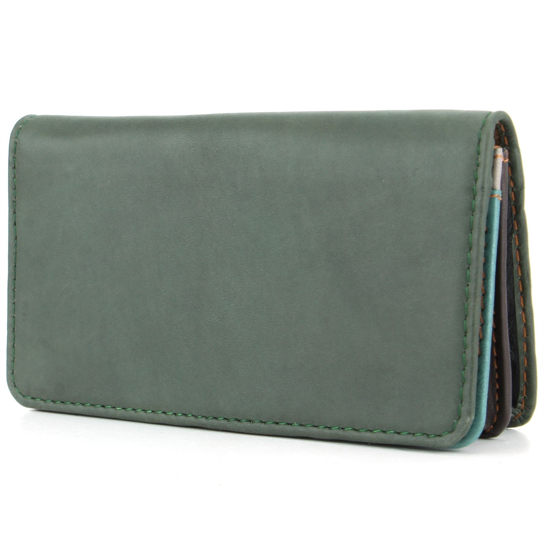 Real Leather Colourful Purse Wallet Green LoudElephant