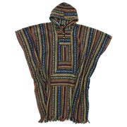 Brushed Cotton Long Hooded Poncho - Brown