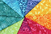 Fat Quarter - 10 Pieces of 19" x 20" Cotton Batik