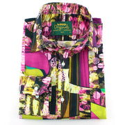 Regular Fit Long Sleeve Shirt - Pink & Green Abstract