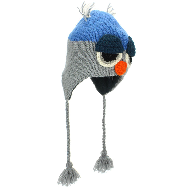 Wool Animal Hat - Blue Owl
