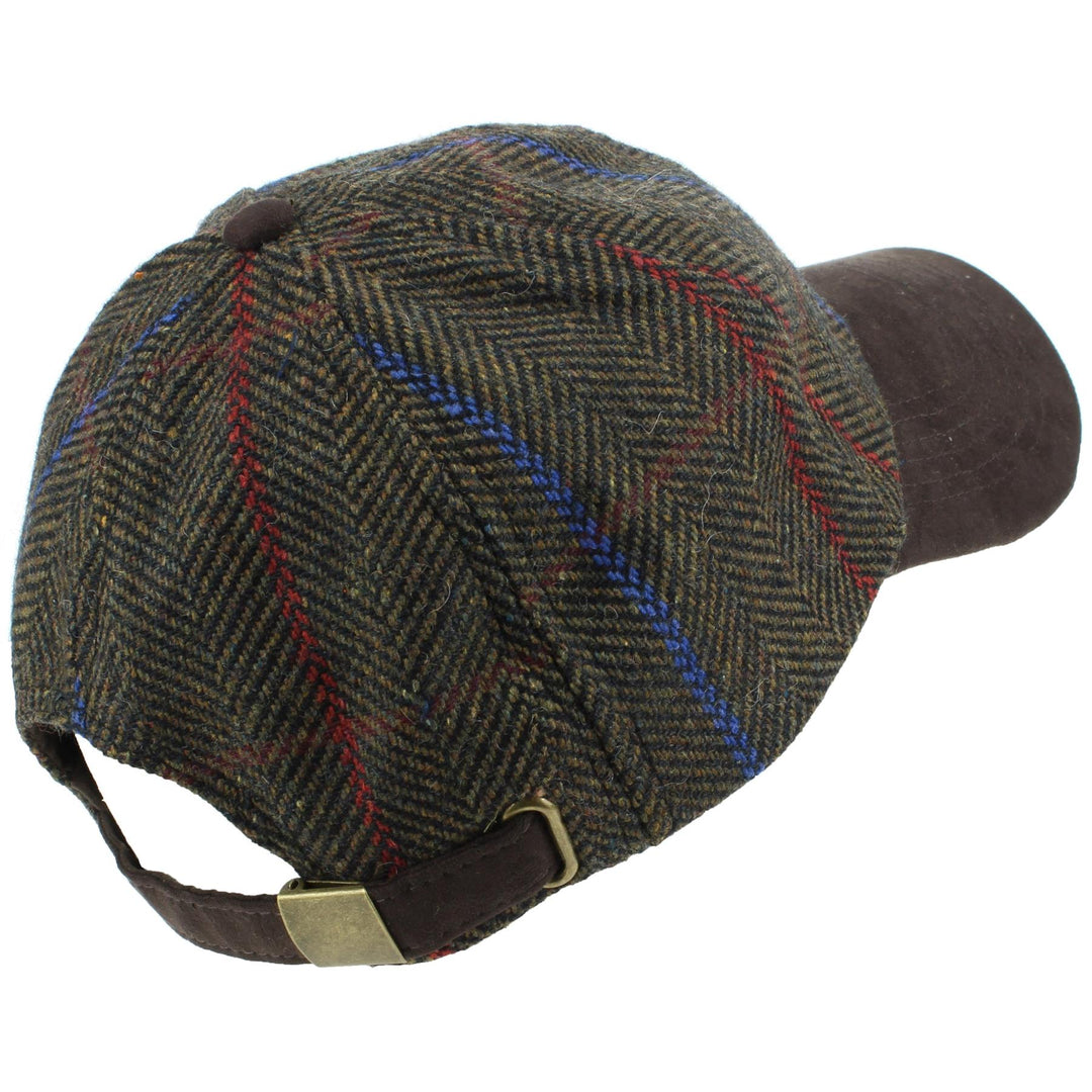 Wool Tweed Baseball Cap - Brown