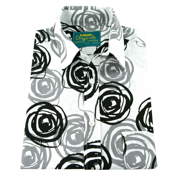 Regular Fit Short Sleeve Shirt - Mono Roses