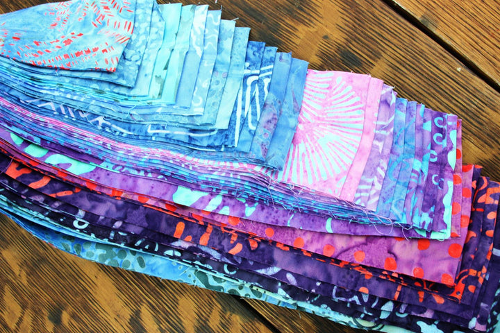 Jelly Roll - 40 Strips of 2.5" x 37" Cotton Batik