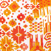 Halterneck Wrinkle Dress - Orange Aztec