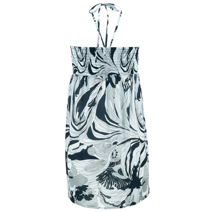 Halterneck Wrinkle Dress - Aubrey Navy