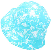 Children's Hibiscus Flower Bucket Hat - Blue