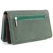 Real Leather Colourful Purse Wallet - Green