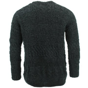 Chunky Wool Multi Knit Jumper - Charcoal