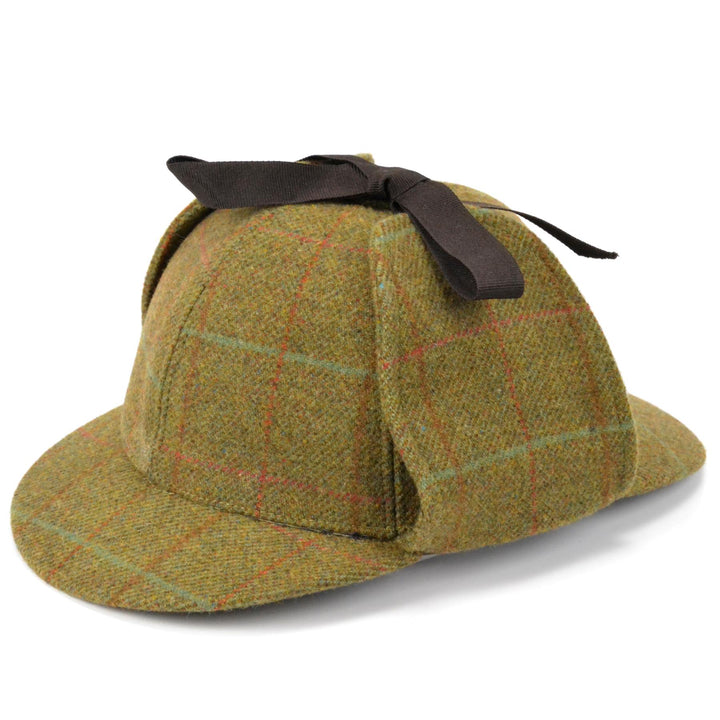 DuPont Teflon coated tweed deerstalker hat - Dark green