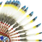 Native Amercian Chief Headdress - Blue Yellow & Black