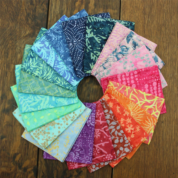 Fat Quarter - 20 Pieces of 19" x 20" Cotton Batik
